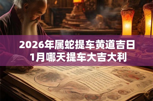 2026年属蛇提车黄道吉日 1月哪天提车大吉大利