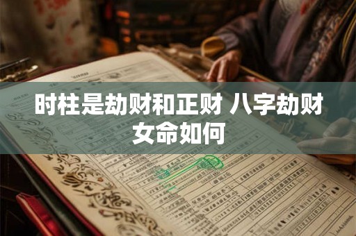 时柱是劫财和正财 八字劫财女命如何
