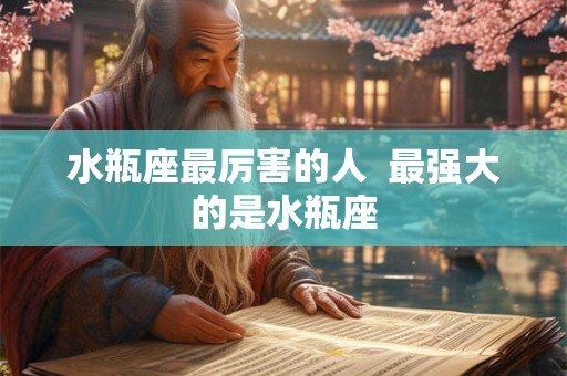 水瓶座最厉害的人  最强大的是水瓶座