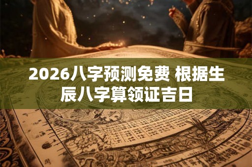 2026八字预测免费 根据生辰八字算领证吉日 2026八字预测免费 根据生辰八字算领证吉日