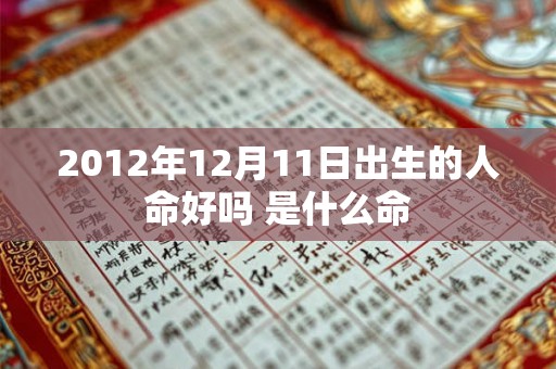 2012年12月11日出生的人命好吗 是什么命