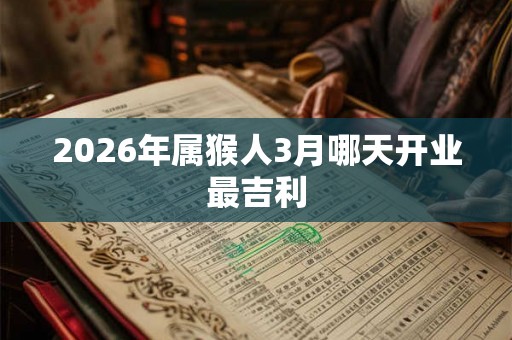 2026年属猴人3月哪天开业最吉利