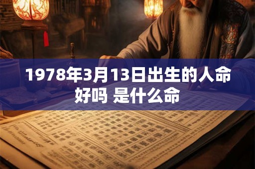 1978年3月13日出生的人命好吗 是什么命 1978年3月13日出生的人命好吗 是什么命