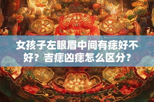 女孩子左眼眉中间有痣好不好？吉痣凶痣怎么区分？