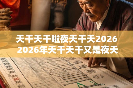 天干天干啦夜天干天2026 2026年天干天干又是夜天干天