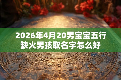 2026年4月20男宝宝五行缺火男孩取名字怎么好