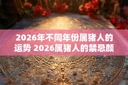 2026年不同年份属猪人的运势 2026属猪人的禁忌颜色