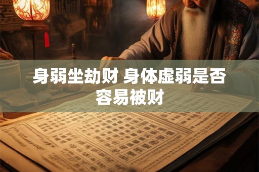 身弱坐劫财 身体虚弱是否容易被财 身弱坐劫财 身体虚弱是否容易被财