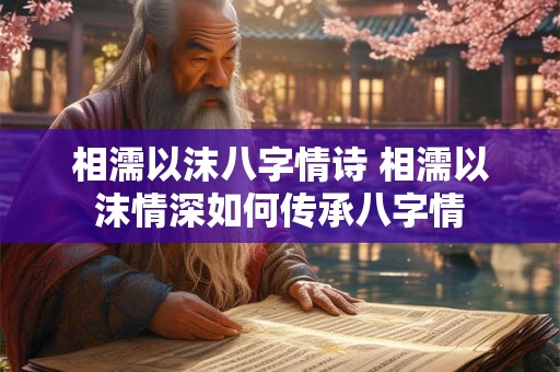 相濡以沫八字情诗 相濡以沫情深如何传承八字情 相濡以沫八字情诗 相濡以沫情深如何传承八字情