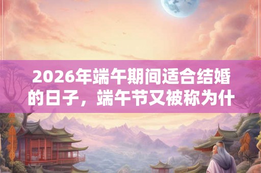 2026年端午期间适合结婚的日子，端午节又被称为什么节？