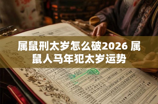 属鼠刑太岁怎么破2026 属鼠人马年犯太岁运势 属鼠刑太岁怎么破2026 属鼠人马年犯太岁运势