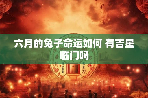 六月的兔子命运如何 有吉星临门吗
