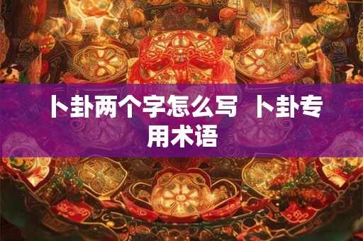 卜卦两个字怎么写  卜卦专用术语
