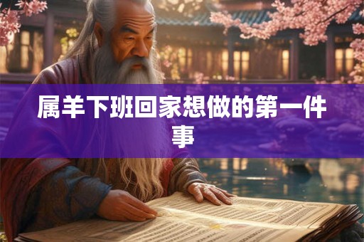 属羊下班回家想做的第一件事