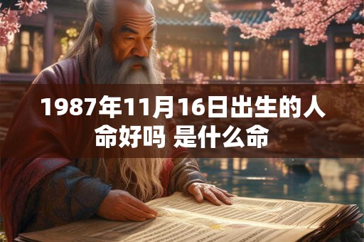 1987年11月16日出生的人命好吗 是什么命