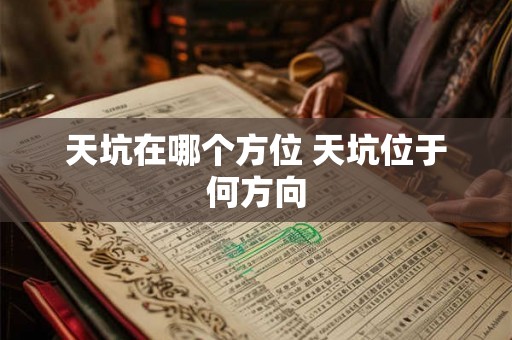 天坑在哪个方位 天坑位于何方向 天坑在哪个方位 天坑位于何方向