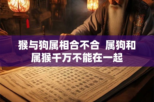 猴与狗属相合不合 属狗和属猴千万不能在一起 猴与狗属相合不合 属狗和属猴千万不能在一起