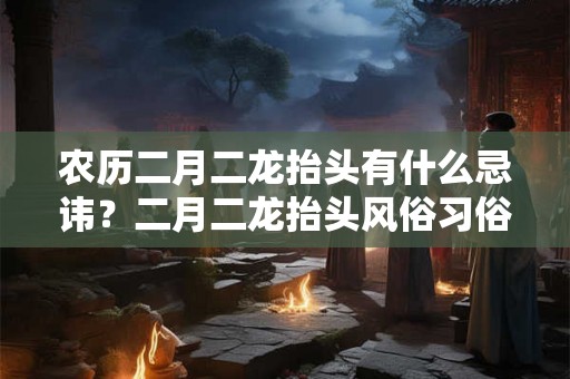 农历二月二龙抬头有什么忌讳?二月二龙抬头风俗习俗 农历二月二龙抬头有什么忌讳?二月二龙抬头风俗习俗
