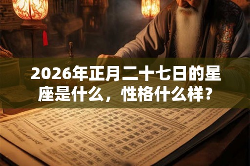2026年正月二十七日的星座是什么，性格什么样？