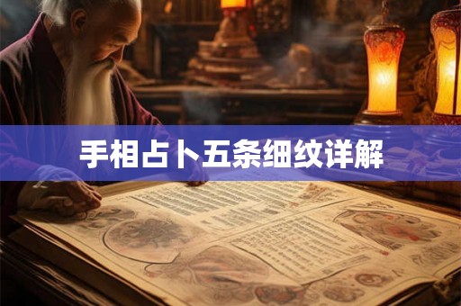 手相占卜五条细纹详解