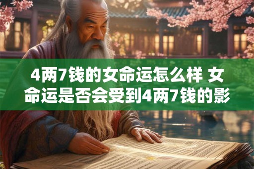 4两7钱的女命运怎么样 女命运是否会受到4两7钱的影响