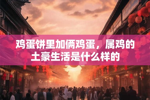 鸡蛋饼里加俩鸡蛋，属鸡的土豪生活是什么样的