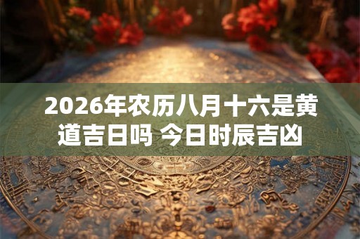 2026年农历八月十六是黄道吉日吗 今日时辰吉凶
