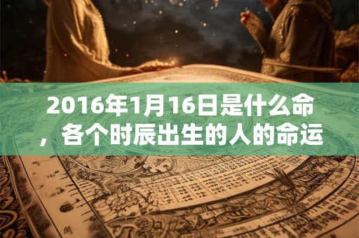 2016年1月16日是什么命,各个时辰出生的人的命运 2016年1月16日是什么命,各个时辰出生的人的命运