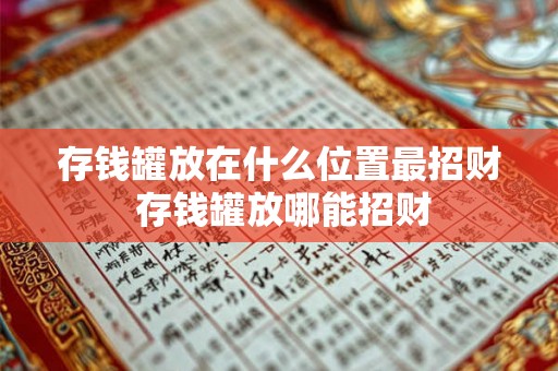 存钱罐放在什么位置最招财 存钱罐放哪能招财