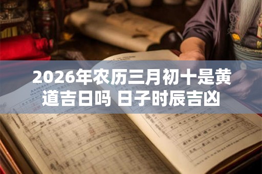 2026年农历三月初十是黄道吉日吗 日子时辰吉凶