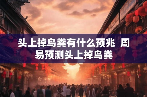 头上掉鸟粪有什么预兆  周易预测头上掉鸟粪