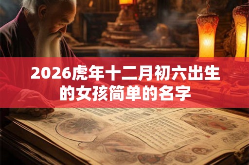 2026虎年十二月初六出生的女孩简单的名字 2026虎年十二月初六出生的女孩简单的名字