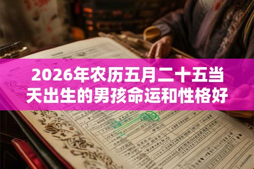 2026年农历五月二十五当天出生的男孩命运和性格好不好 2026年农历五月二十五当天出生的男孩命运和性格好不好