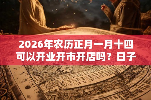 2026年农历正月一月十四可以开业开市开店吗?日子吉凶查询! 2026年农历正月一月十四可以开业开市开店吗?日子吉凶查询!