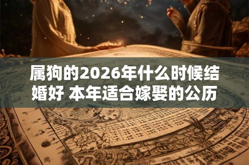 属狗的2026年什么时候结婚好 本年适合嫁娶的公历日子