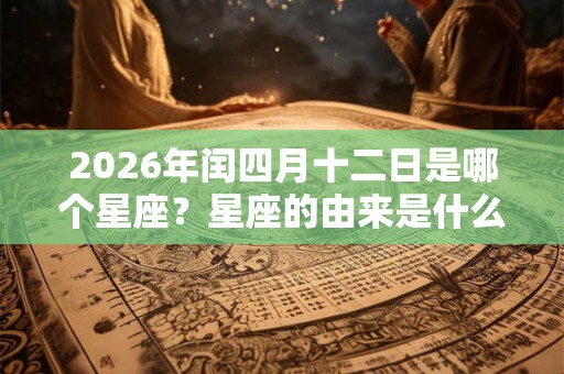 2026年闰四月十二日是哪个星座？星座的由来是什么？