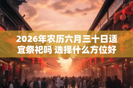 2026年农历六月三十日适宜祭祀吗 选择什么方位好
