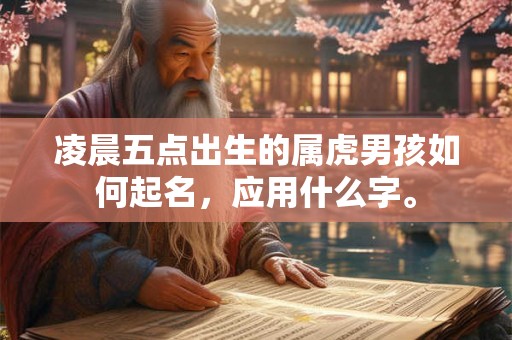 凌晨五点出生的属虎男孩如何起名，应用什么字。