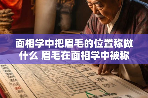 面相学中把眉毛的位置称做什么 眉毛在面相学中被称为什么