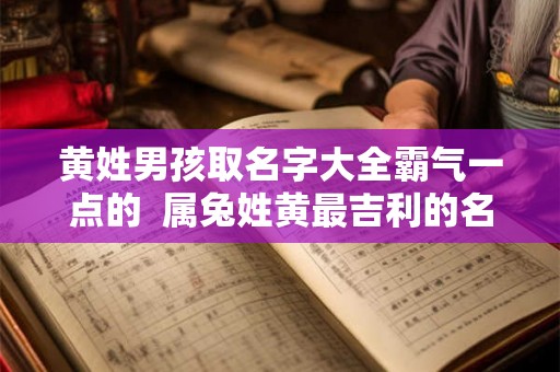 黄姓男孩取名字大全霸气一点的  属兔姓黄最吉利的名字