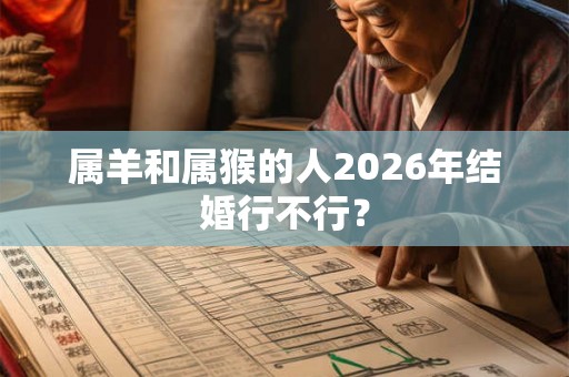 属羊和属猴的人2026年结婚行不行？
