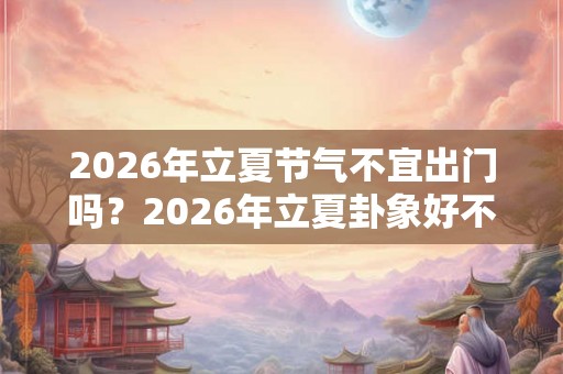 2026年立夏节气不宜出门吗？2026年立夏卦象好不好？