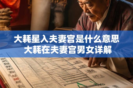 大耗星入夫妻宫是什么意思 大耗在夫妻宫男女详解