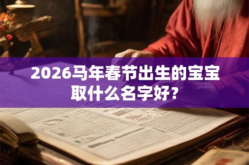 2026马年春节出生的宝宝取什么名字好？