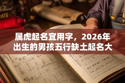 属虎起名宜用字，2026年出生的男孩五行缺土起名大全