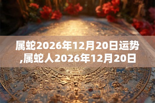 属蛇2026年12月20日运势,属蛇人2026年12月20日财运,生肖蛇2026年12月20日运势