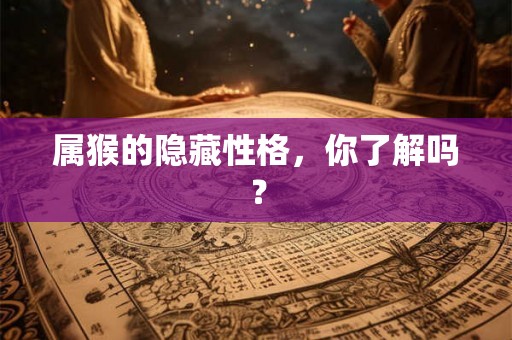 属猴的隐藏性格，你了解吗？