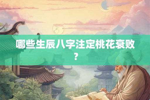 哪些生辰八字注定桃花衰败？