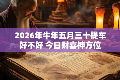2026年牛年五月三十提车好不好 今日财喜神方位