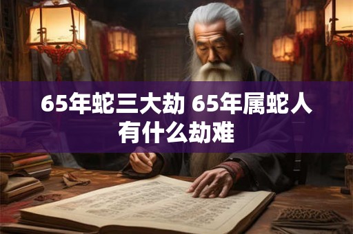 65年蛇三大劫 65年属蛇人有什么劫难